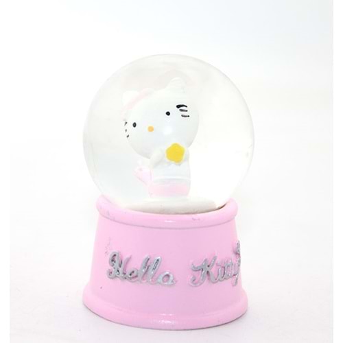 Minik Işıklı Hello Kitty Kar Küresi 7 Cm Alk1774