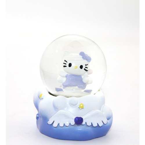 Minik Işıklı Hello Kitty Kar Küresi 7 Cm Alk1776